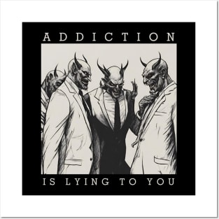 Addiction Is Lying To You Posters and Art